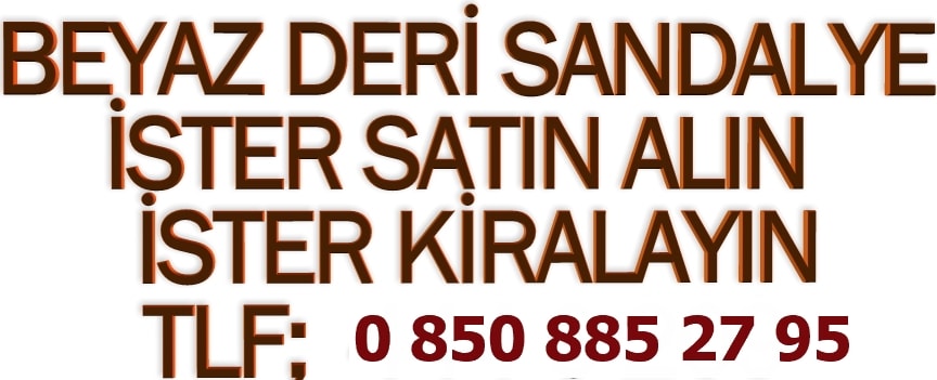 beyaz deri sandalye